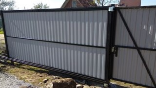 Купить сваи для ворот в Дмитров. Заказать ворота на сваях под ключ от 21393 руб